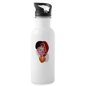 The Venus of Willendorf - Water bottle with straw - white - Right