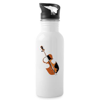 violon - Gourde avec paille intégrée - blanc - Droite