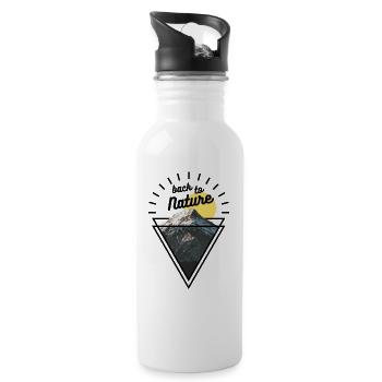 Back to nature - Water bottle with straw - white - Right
