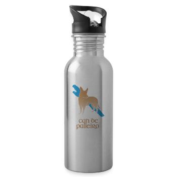 Can de Palleiro (ohne Rand gefüllt braun) txt - Trinkflasche mit integriertem Trinkhalm - Lightsilver - Rechts