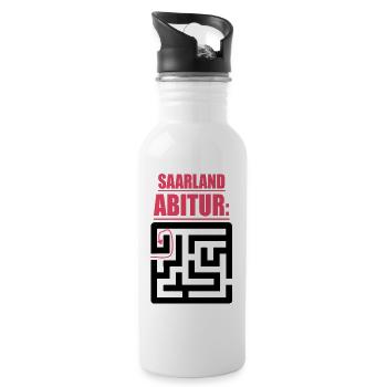 Abitur Abschluss Prüfung Sprüche lustig Saarland - Trinkflasche mit integriertem Trinkhalm - Weiß - Rechts