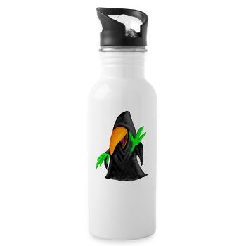 Dark Sittich - Trinkflasche mit integriertem Trinkhalm - Weiß - Rechts