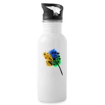 pusteblume - Trinkflasche mit integriertem Trinkhalm - Weiß - Rechts