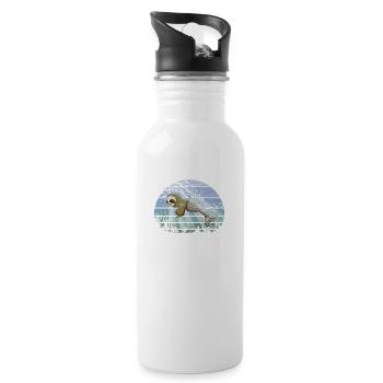 Fantasy Unterwasser Kawaii Faultier Meerjungfrau - Trinkflasche mit integriertem Trinkhalm - Weiß - Rechts