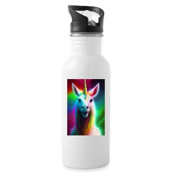 Unicorn - Water bottle with straw - white - Right