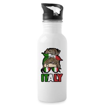 Italie Italien Italien Italie - Gourde avec paille intégrée - blanc - Droite