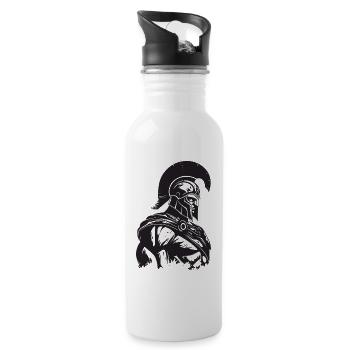 Spartan Gym Gladiateur Muscles Musculation - Gourde avec paille intégrée - blanc - Droite
