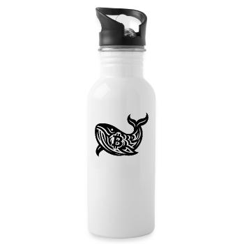 BTC Whale - Gourde avec paille intégrée - blanc - Droite