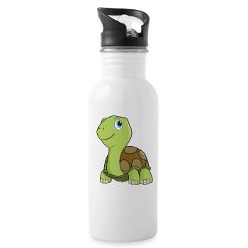 turtle - Water bottle with straw - white - Right