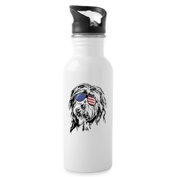 BARBE COLLIE America Flag Lunettes de soleil Wilsigns - Gourde avec paille intégrée - blanc - Droite