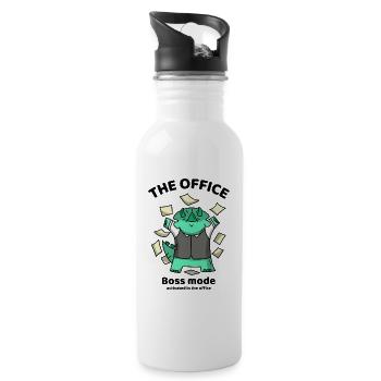 Activated in the office - The office - Trinkflasche mit integriertem Trinkhalm - Weiß - Rechts