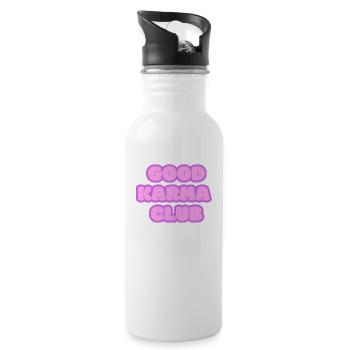 good karma club - Trinkflasche mit integriertem Trinkhalm - Weiß - Rechts