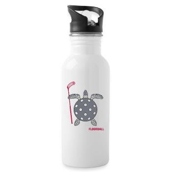 Floorball Floorball Floorballer Floorball Player - Water bottle with straw - white - Right
