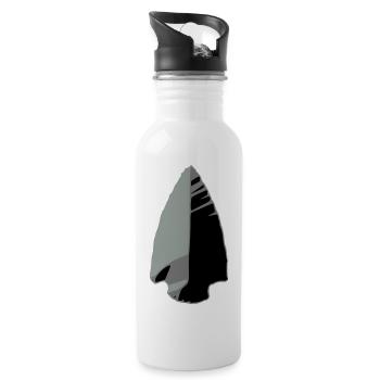 flint arrowhead indian T-shirts - Trinkflasche mit integriertem Trinkhalm - Weiß - Rechts