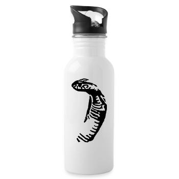 Motiv: On Color Kobra - Water bottle with straw - white - Right