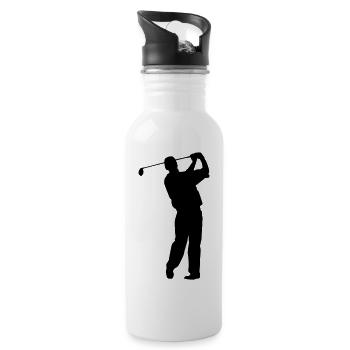 golf - Trinkflasche mit integriertem Trinkhalm - Weiß - Rechts