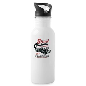 Street Customs - Water bottle with straw - white - Right
