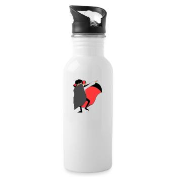Dabbing Vampire - Water bottle with straw - white - Right