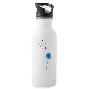 Löwenzahn - Trinkflasche mit integriertem Trinkhalm - Weiß - Rechts