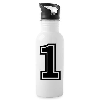 number_one - Gourde avec paille intégrée - blanc - Droite