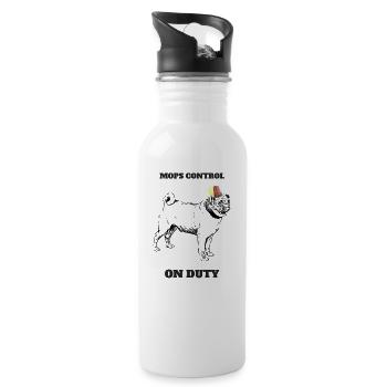 MOPS CONTROL - Water bottle with straw - white - Right