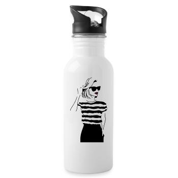 Kiss of the Night Lip Accent - Water bottle with straw - white - Right