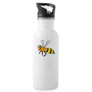 abeille - Gourde avec paille intégrée - blanc - Droite