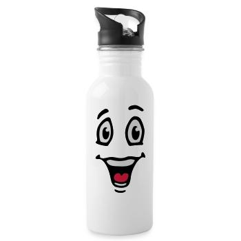 smile - Water bottle with straw - white - Right