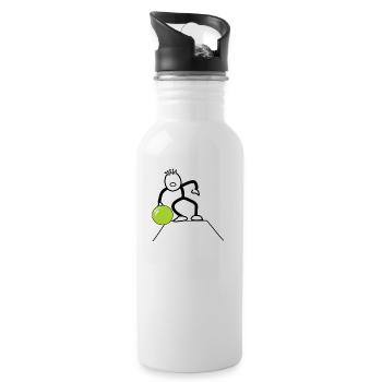 Bowler, bowling - Water bottle with straw - white - Right