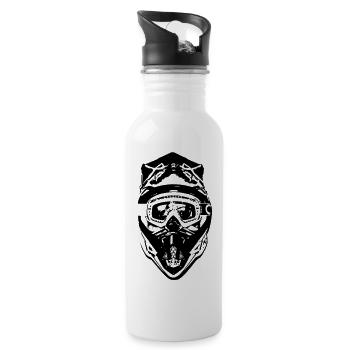 MX Helm Moped MTB - Trinkflasche mit integriertem Trinkhalm - Weiß - Rechts