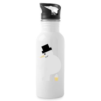 Mobile Softeis-Fabrik? - Trinkflasche mit integriertem Trinkhalm - Weiß - Rechts