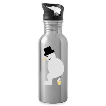 Mobile Softeis-Fabrik? - Trinkflasche mit integriertem Trinkhalm - Lightsilver - Rechts
