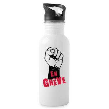 en greve point leve 0 - Gourde avec paille intégrée - blanc - Droite