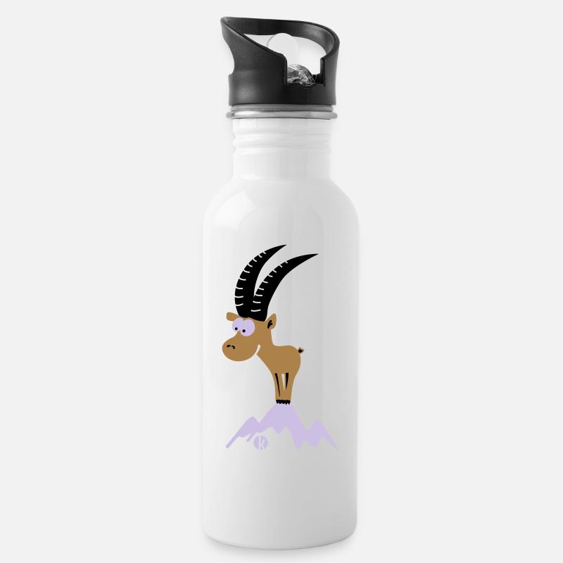 Capricorn - Capricorn (c) - Gourde avec paille intégrée - blanc