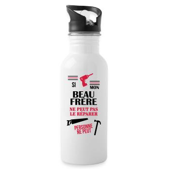 Belle Beau-Frère / Belle-Sœur / Beau Frere / Belle - Gourde avec paille intégrée - blanc - Droite
