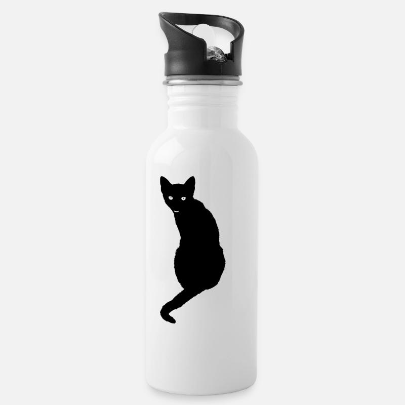 Chat Chat Chat Chat Chemise Cadeau Noël - Gourde avec paille intégrée - blanc