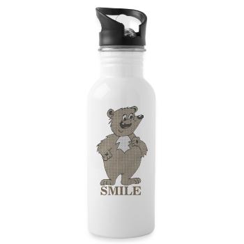 Bär SMILE - Trinkflasche mit integriertem Trinkhalm - Weiß - Rechts