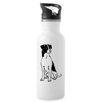 Danish-Swedish Farmdog - Water bottle with straw - white - Right