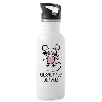 mouse - Water bottle with straw - white - Right