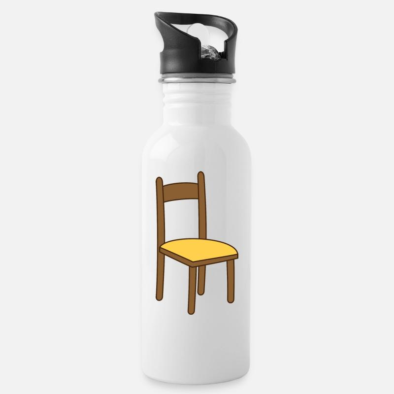 Chaise - Gourde avec paille intégrée - blanc