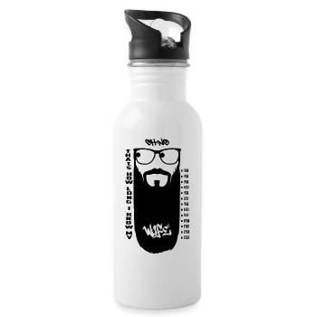 So lange kenne ich meine Frau schon - Trinkflasche mit integriertem Trinkhalm - Weiß - Rechts