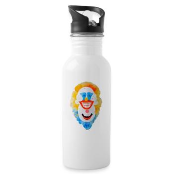 ClownAbstrakt - Water bottle with straw - white - Right