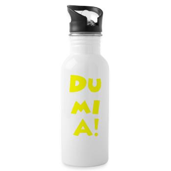 dumia minnie gelb rand weiß - Trinkflasche mit integriertem Trinkhalm - Weiß - Rechts