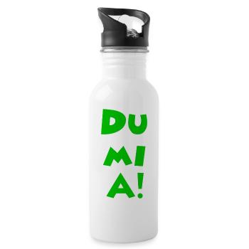 dumia minnie grün rand weiß - Trinkflasche mit integriertem Trinkhalm - Weiß - Rechts