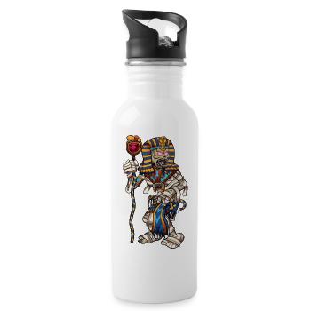 Pharaoh Mummy - Water bottle with straw - white - Right