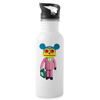 Maiky Dollar Maus - Trinkflasche mit integriertem Trinkhalm - Weiß - Rechts
