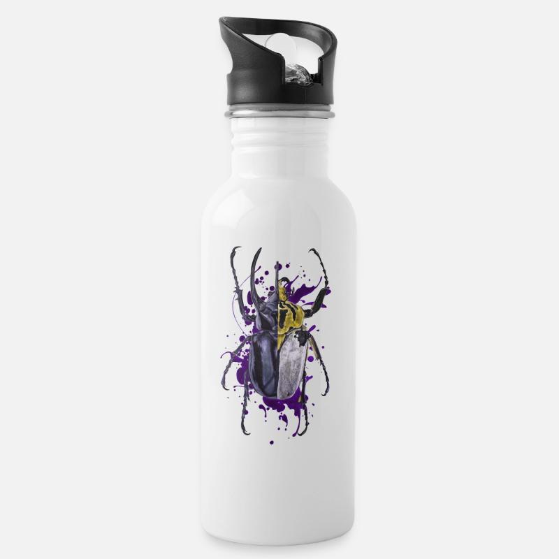 Coleoptera beetle beetle insect - Water bottle with straw - white