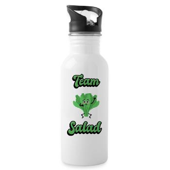 Salade d'équipe - Gourde avec paille intégrée - blanc - Droite