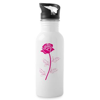 Florist Flower Plant Nature Gardener - Water bottle with straw - white - Right