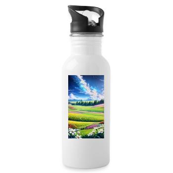 landscape, botanical, flora, climate, change - Trinkflasche mit integriertem Trinkhalm - Weiß - Rechts